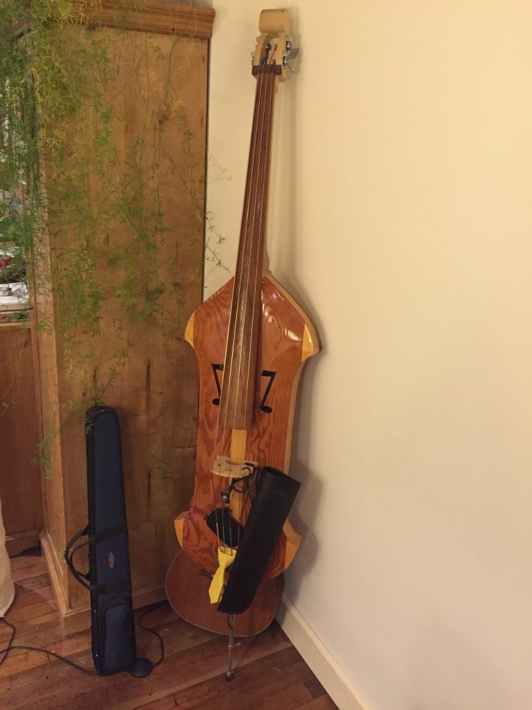 Een Electrische bas gemaakt van hout | Hajohout.nl