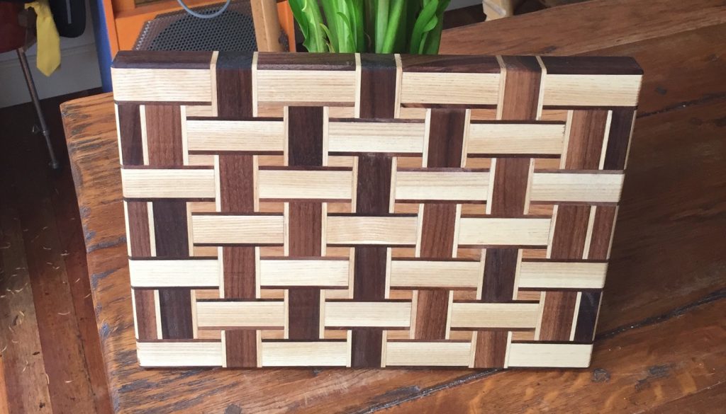 snijplank met weef-motief | Hajohout.nl